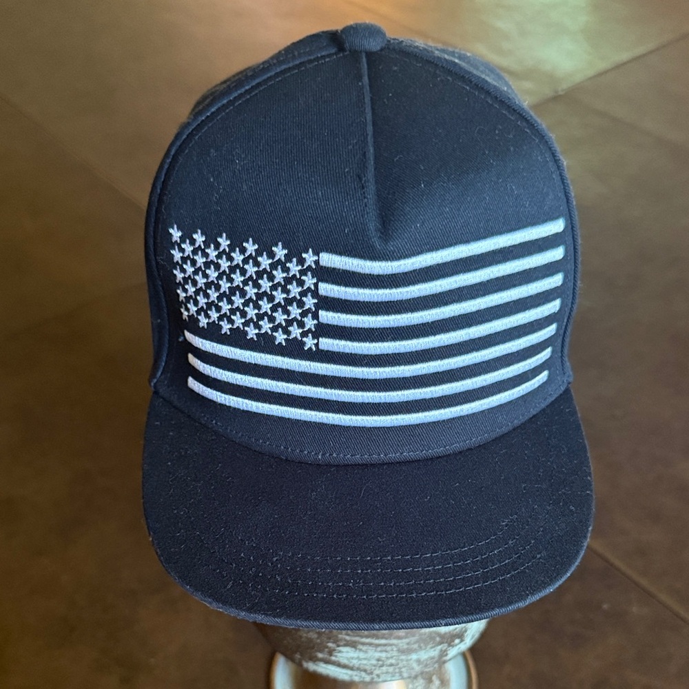 Knuckleheads Baby/Toddler Black & Flag SnapBack Hat